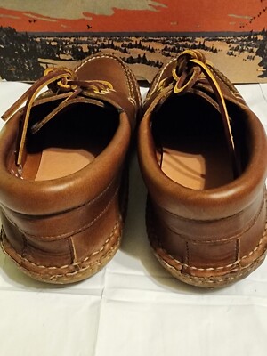 Ralph Lauren RRL Brown Leather Handswen Moccasin Mens Size 8 | eBay