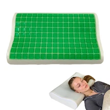 Memory Foam Contour Pillow with Cooling Gel Insert - Orthopedic Pillow
