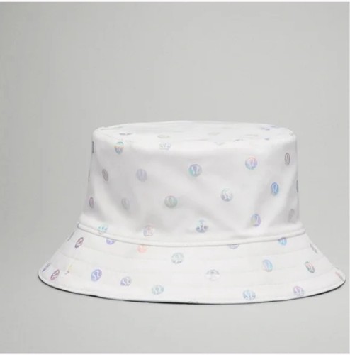 Lululemon Both Ways Reversible Bucket Hat Rainbow FoilBlue Sz L/XL NWT$48lulubag