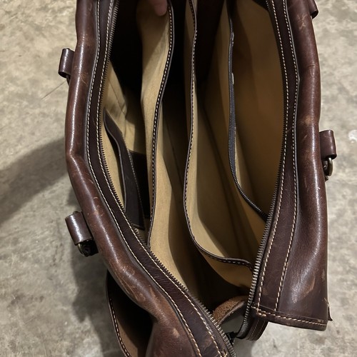 Tusting Levenger Brown England Large Brief Bag Shoulder Bag Read - Picture 11 of 20