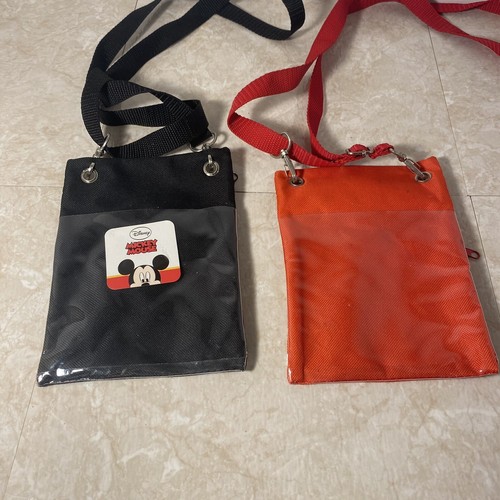 2x NWOT Disney “It’s All About Mickey” Crossbody Pouch Bags Red / Black NEW - Picture 6 of 6
