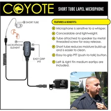 Earphone Connection COYOTE Lapel Mic Headset for Harris / Macom MRK