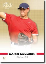 GARIN CECCHINI 2012 Rize Rookie GOLD Blank Back RC 1/1