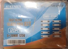 12 Values 120 Pcs Fast Blow Glass Fuses Assortment Kit 5X20Mm 125V 1A 1.6A 2A 3A