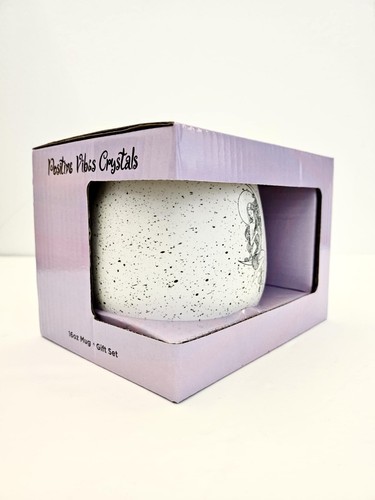 NEW! Crystals Healing Mug Gift Set Positive Vibes Spark Plug Coffee tea 16oz - Picture 4 of 6