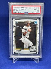 XAVIER EDWARDS 2020 BOWMAN CHROME 1ST PROSPECTS PSA 10 GEM MINT