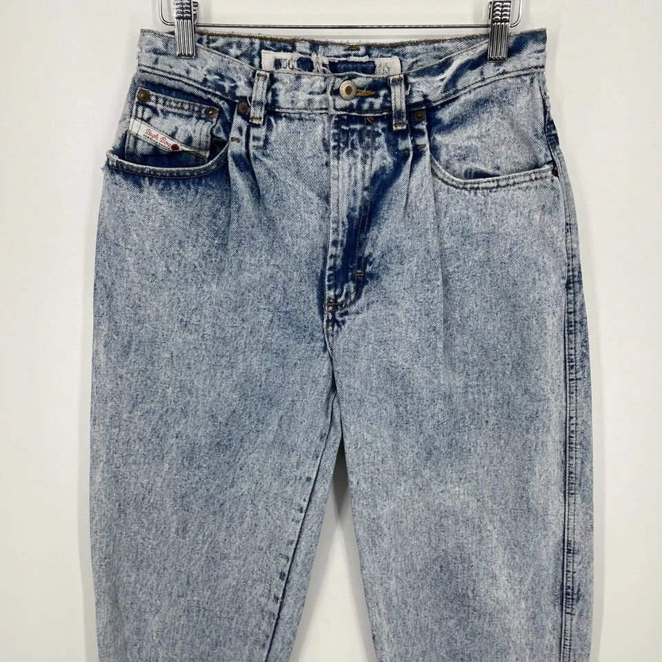 Bugle Boy Jeans Adult Size 30 Blue Acid Wash Vtg 90s High Rise Cotton USA - Image 2 of 4
