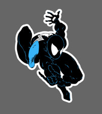 Black Suited Symbiote Spider-Man Sticker Deca...