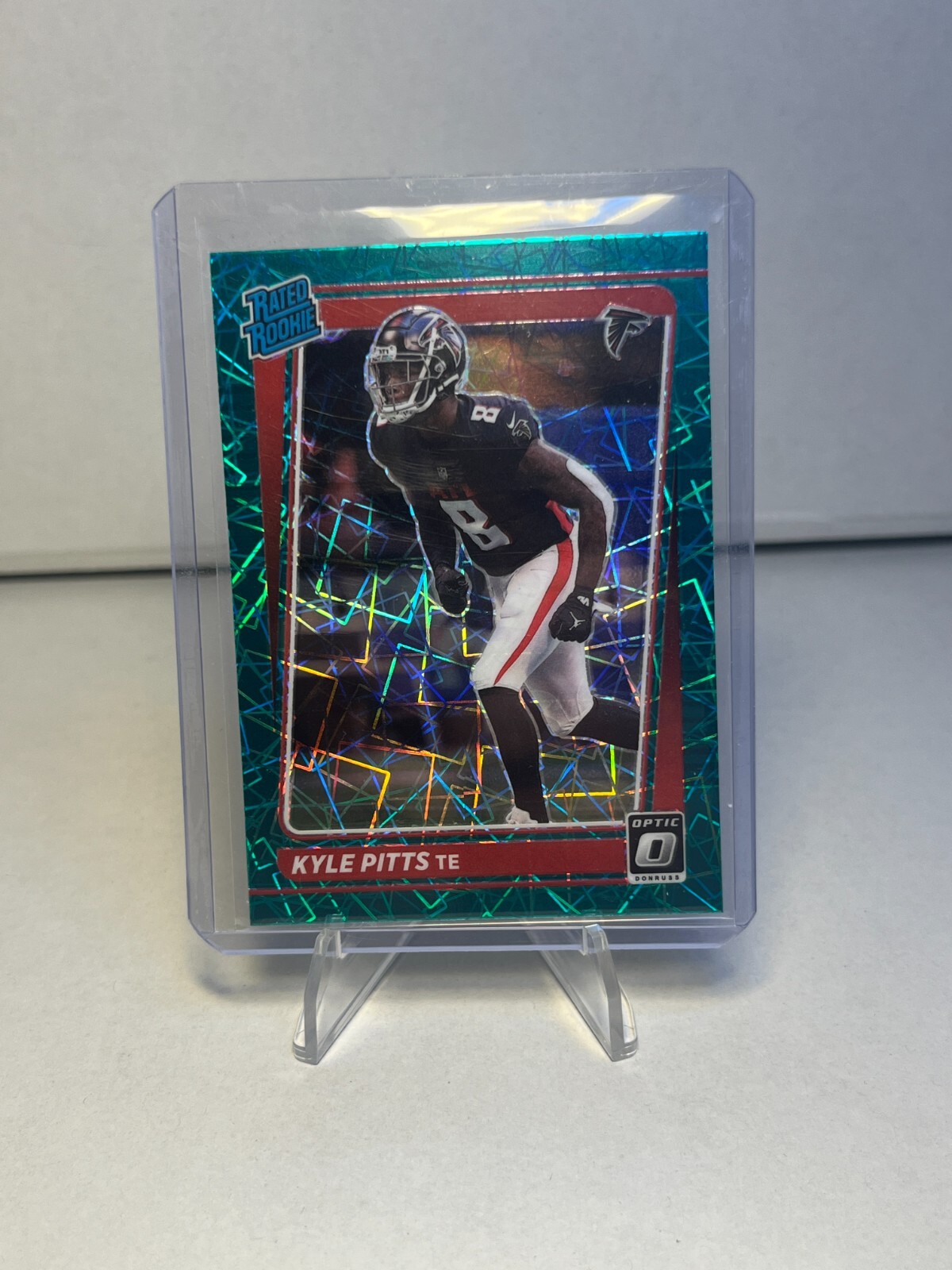 2021 Panini Donruss Optic -Rated ROOKIE Green Velocity Prizm 211 Kyle Pitts (RC)