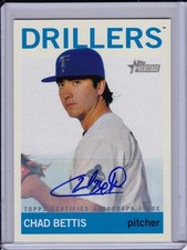 Chad Bettis 2013 Topps Heritage Minors Auto Tulsa Drillers Autograph Rockies