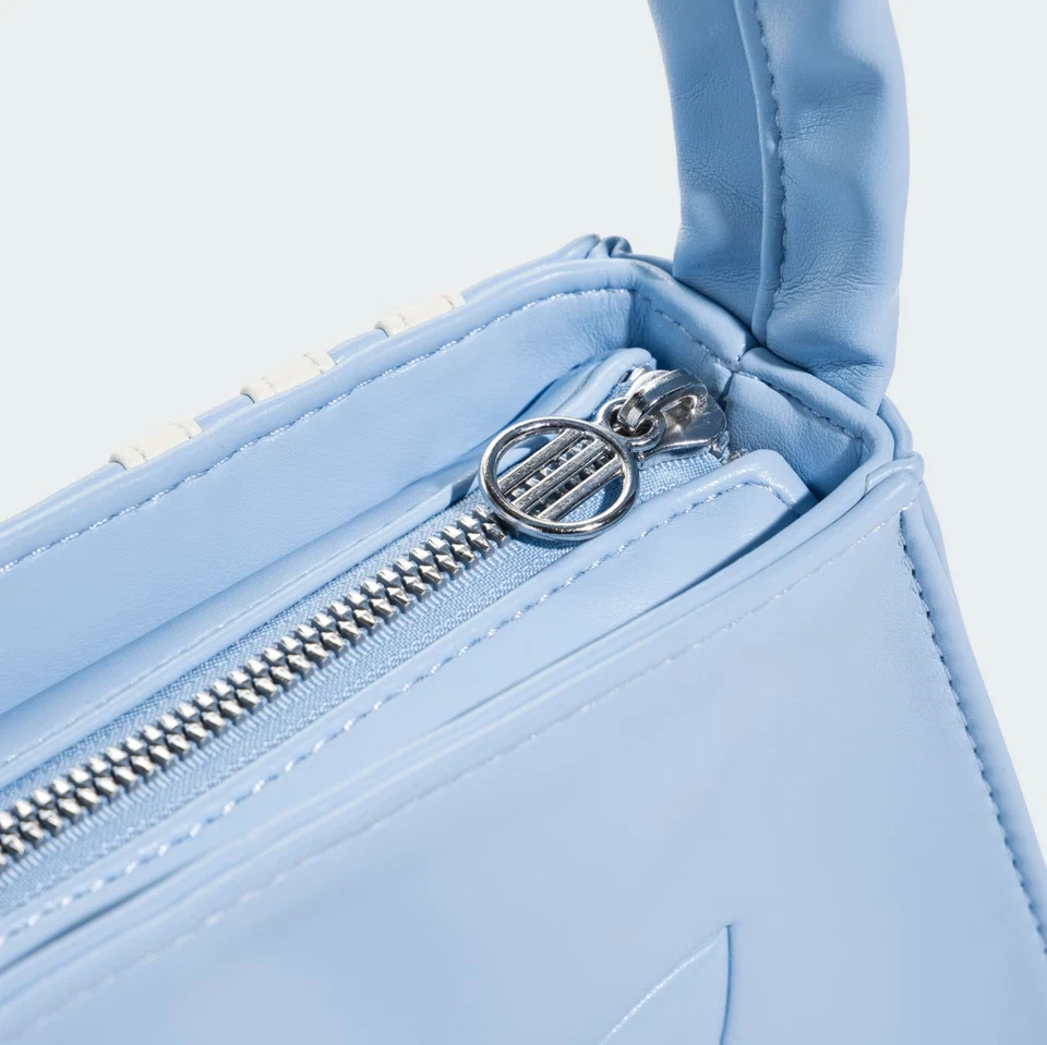 Bolso de Hombro Adidas Poliuretano Contorno Trifolio Para Mujer Bolso Informal Sky JV7097 Foto 3 de 4