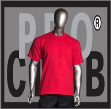 PRO CLUB COMFORT T SHIRT Red Mens Big and Tall Crew Short Sleeve 3Xl-5XL