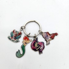Disney Parks Little Mermaid Charms Keychain Ariel Sebastian Ursula