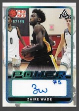 2021 Leaf Pro Set Power Zaire Wade Auto Platinum Spectrum Foil /99