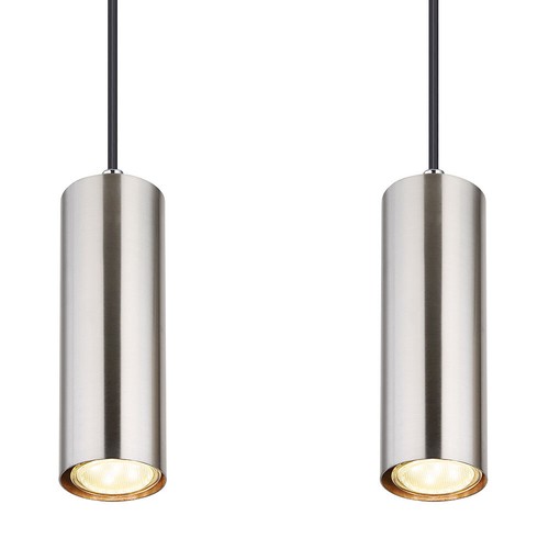 Lampadario Lampada Sala Pranzo Lampada da Corridoio 4 Fiamma Argento H 150 CM - Foto 10 di 11