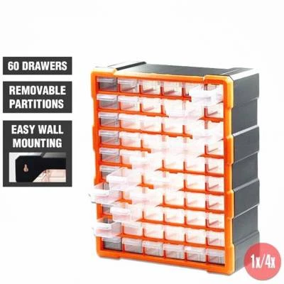 Plastic Storage Tubs Cabinet 60 Drawers Tool Box Bin Chest Sh
