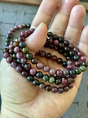 Natural 7nm Bead Tourmaline Bracelet Ship From NC