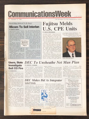 Communications Week - 1988 September 5, 12, 19, 26 - Lot of 4 Newspaper - Picture 2 of 4