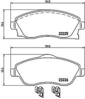P 59 036 Brembo BremsklöTzesatz, Scheibenbremse FüR Chevrolet, Holden, Opel, Vau