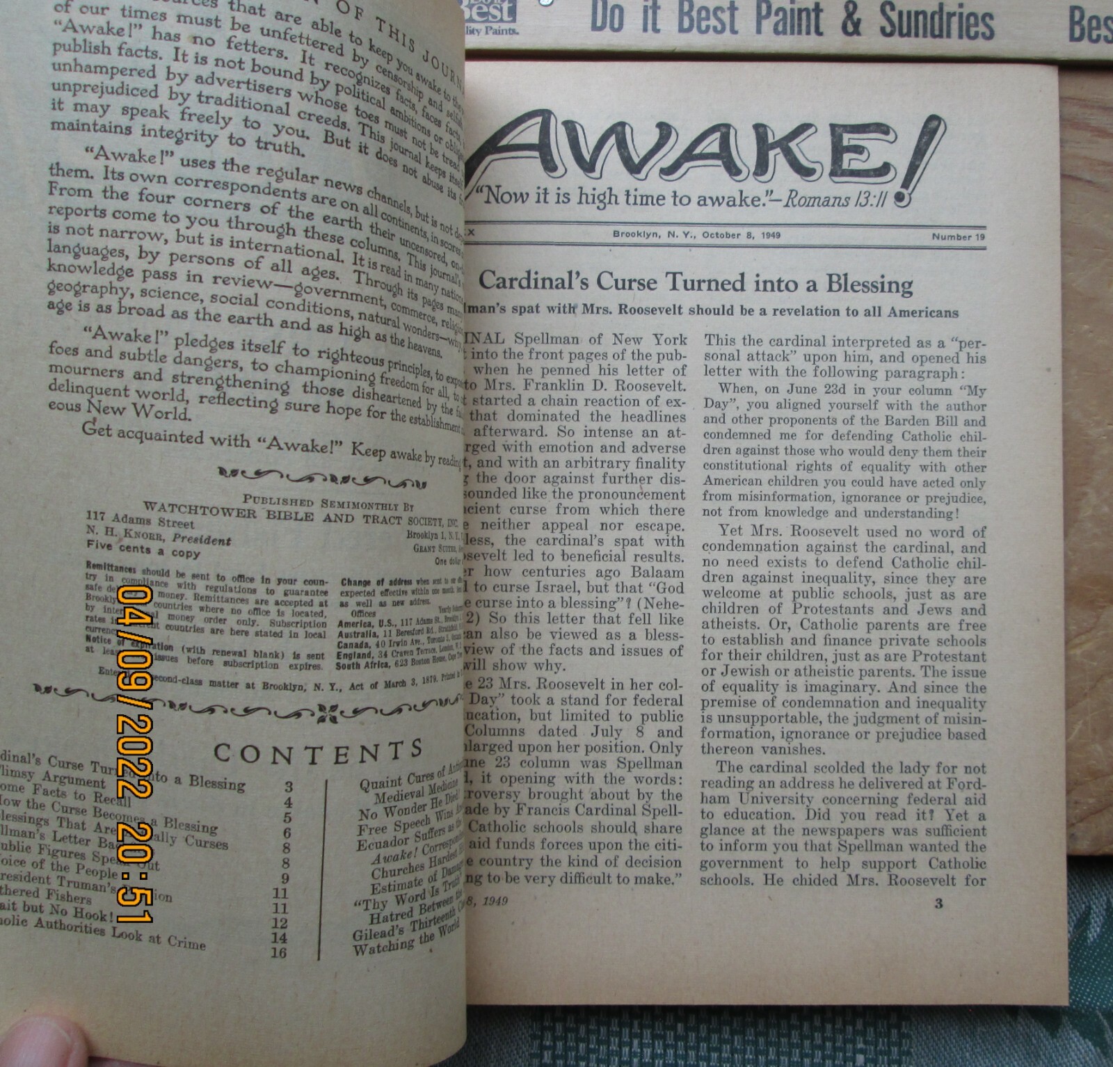 Awake! watchtower magazine oct 8 1949 | eBay