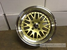 Lm20 Style Gold 15x8 0 Wheels Rims Big Lip Deep Dish Aggressive Fitment 4x100