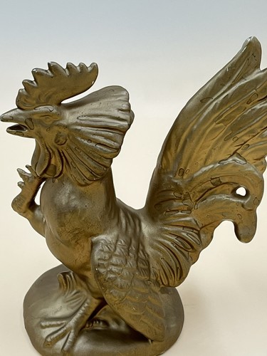 Vtg Vcgaco Ceramics Gold Rooster And Hen Farmhouse Figurines Pair - Picture 7 of 15