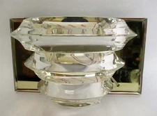 Wall Sconce Half Moon Lucite Mid Century Modern Triarch Intl 11450BR Gold