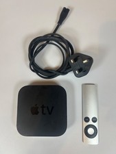 Apple TV (3rd Generation) A1469 Black (NOT WORKING) + Remote + Power Cable