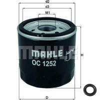 Mahle ÖLfilter Mit Dichtring FüR Ford Transit Custom Kasten 2.4 Tdci RWD 2.2