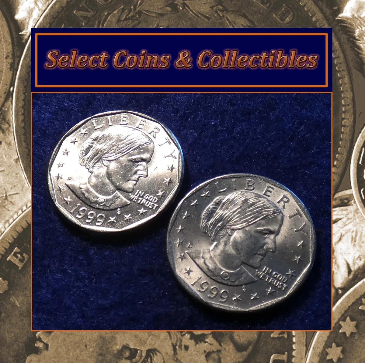25+ Uncirculated 1999 Susan B Anthony Dollars (1979-1981, 1999