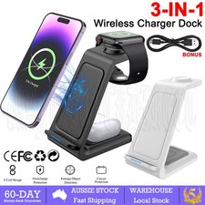 3 in 1 Wireless Charger Dock Charging Station For Apple Watch iPhone 16 15 14 13