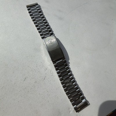 AS52 VTG Mens 18mm Wittnauer Watch Bracelet Stainless Sold As Is Conditions**