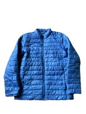Lands End Jacket Youth Large 10-12 Blue Puffer Full Zip