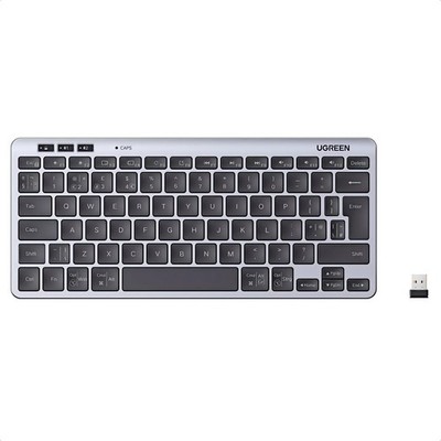 UGREEN Wireless Keyboard Bluetooth 5.3 Mini Ergonomische Kompakttastatur Schwarz