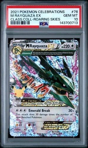 2021 POKEMON CELEBRATIONS CLASSIC COLLECTION #76 M RAYQUAZA EX PSA 10