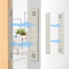 Heavy Duty Magnetic Cabinet Door Stops 2 Pack for Secure Cabinet Closure
