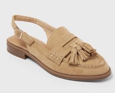New Women  s Tan Loafers With Memory Foam Inserts