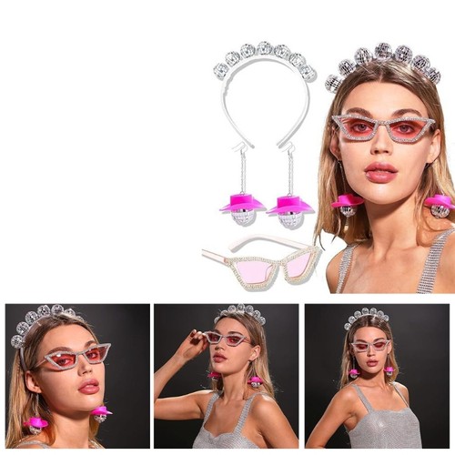Music Enthusiast s Disco Ball Headband Set Fashion Accessories for Dance Lovers - Picture 2 of 9