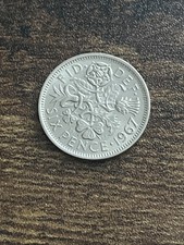 1967 Great Britain UK 6 Six Pence Beautiful Actual Coin TC1019 