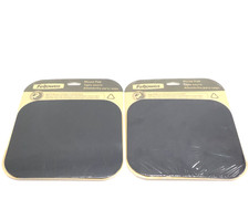 Lot of 2 New Fellowes 58024 Medium Black Mouse Pad