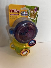 NUBY Pack Snack Keeper w/ Handles, No Spills, Toddler Training, BPA Free 2 Pack
