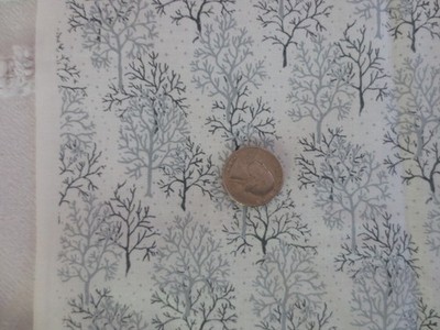 5106. Fabri-Quilt BARE TREES on OFF-WHITE Quilting COTTON FABRIC-44''x 2-5/8 yds.
