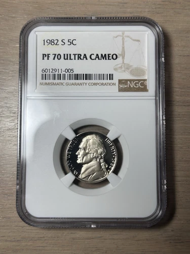 1982 S 5c Nickel PF 70 Ultra Cameo  Certified By NGC