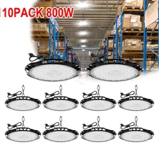10 Pack 800W UFO LED High Bay Light Shop Industrial Commercial Factory Warehouse