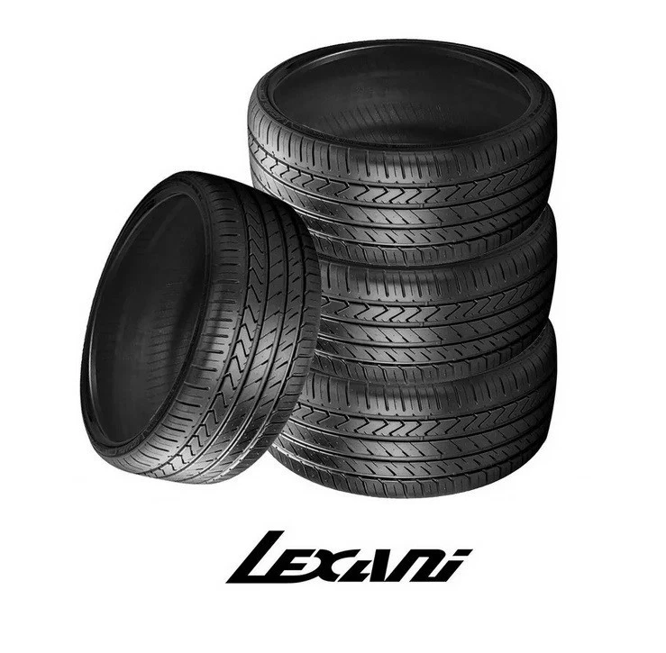 22 6X120 CUSTOM WHEEL & TIRE PACKAGE SET ALL SEASON NEW GLOSS BLACK LEXANI Foto 3 de 4
