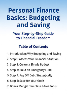 Personal Finance Basics: Budgeting Saving   Digital DOCX with Templates