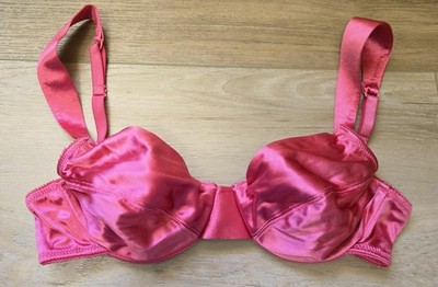 Vintage Victoria's Secret Coral Second Skin Satin Underwire Bra 34B *READ*