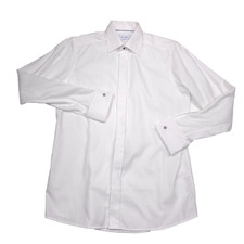 Eton Contemporary Fit Pin-Dot Pique White Formal Shirt Mens Medium - 15.5 / 39