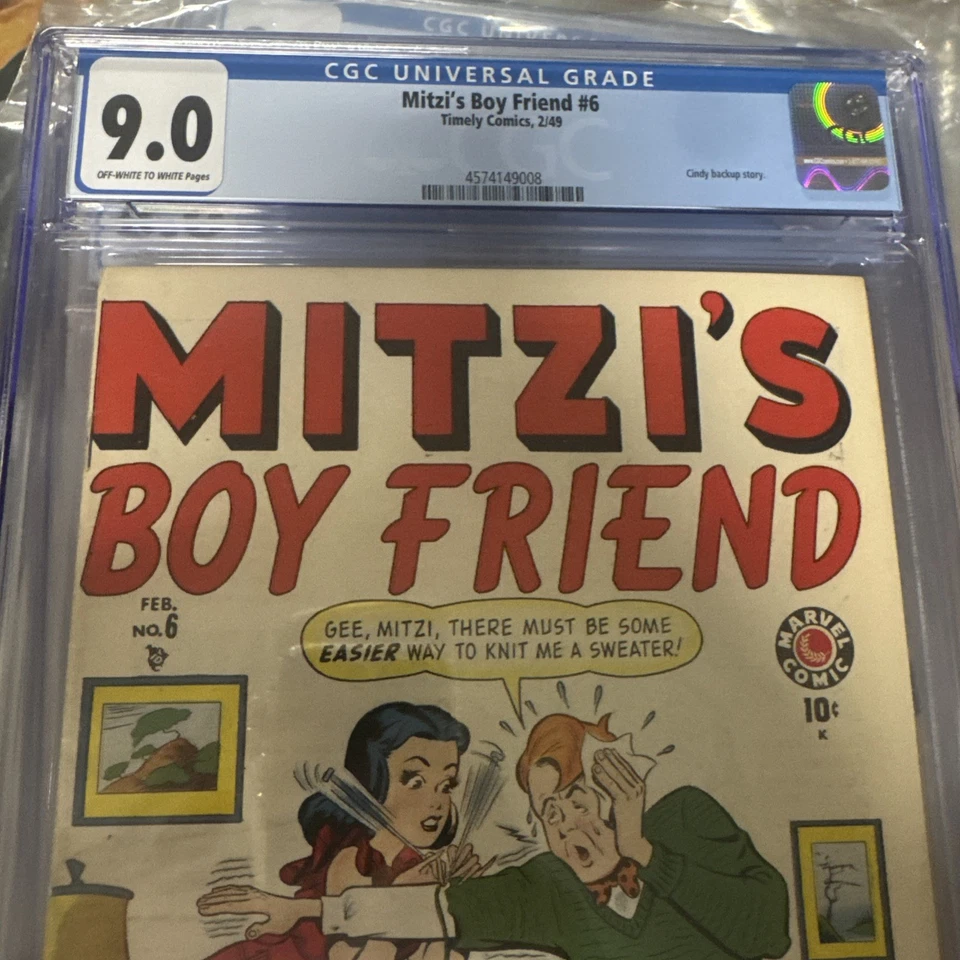 Mitzi's Boy Friend #6 Timely 1948 CGC 9.0 - Scarce! - Image 2 of 4