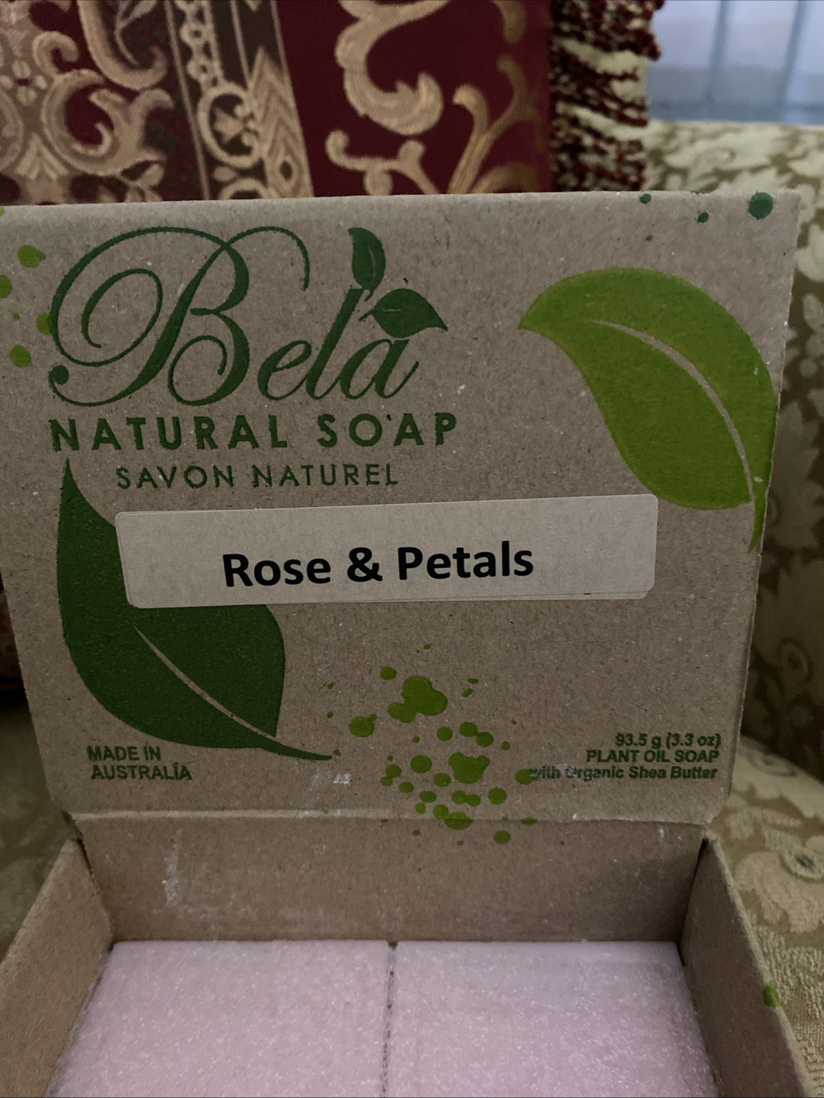 Bela Rose & Petals Parfum Natural Organic Plant-Based Bar Soap Made In Australia